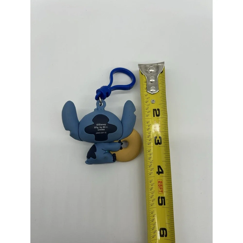 Monogram Disney Lilo and Stitch Series 4 Stitch Holding Donut‎ Bag Clip Keychain